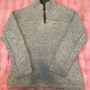 True Grit Gray Sherpa Pullover